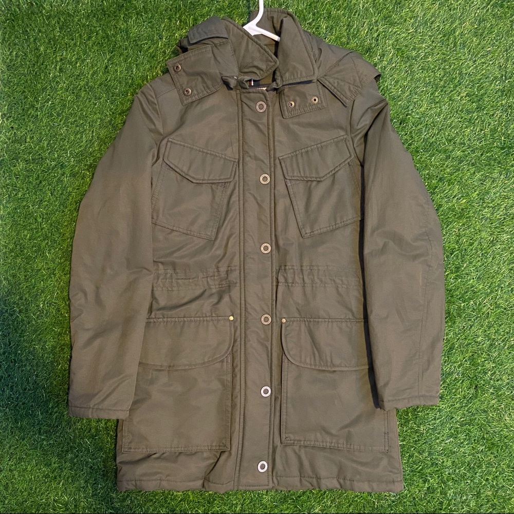 tommy hilfiger olive heavy duty jacket
